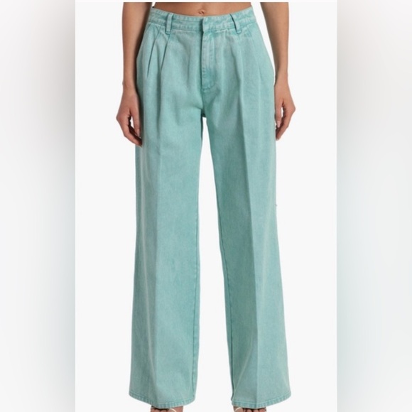 Avec Les Filles Aqua Flare & Wide Leg Jeans - Picture 2 of 3